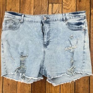 Distressed shorts